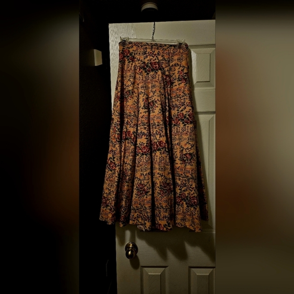 Atsuro Tayama floral long flare skirt